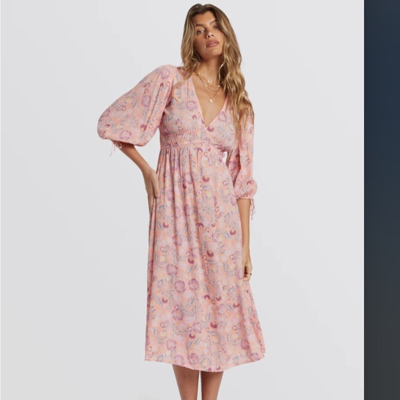 Billabong Paradise Sky Midi Dress 💕 - Picture 3 of 8